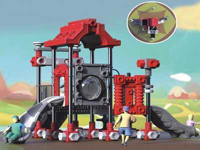 山西積木總動員滑梯-1